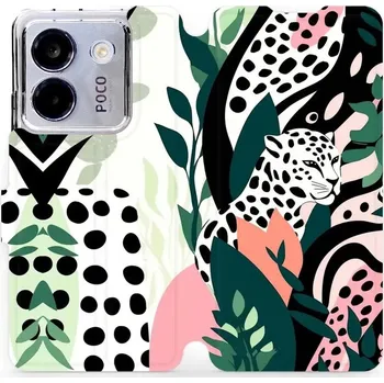 Pouzdro na mobilní telefon Flipové pouzdro Mobiwear - Xiaomi POCO M7 Pro 5G - VP53S Levhart (Knížkové flip pouzdro, obal, kryt na mobil Xiaomi POCO M7 Pro 5G - VP53S Levhart, materiál Umělá kůže + TPU - ochrana 360°, stojánek, silikonová vanička, magnetické zavírání)