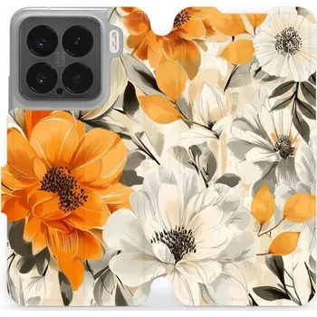 Pouzdro na mobilní telefon Flipové pouzdro Mobiwear - Xiaomi 15 - VP75S Podzimní květy (Knížkové flip pouzdro, obal, kryt na mobil Xiaomi 15 - VP75S Podzimní květy, materiál Umělá kůže + TPU - ochrana 360°, stojánek, silikonová vanička, magnetické zavírání)