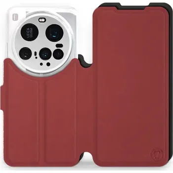 Pouzdro na mobilní telefon Flipové pouzdro Mobiwear Semiš - Xiaomi 15 Ultra - Cihlové & Černé (Knížkové semišové flip pouzdro, obal, kryt na mobil Xiaomi 15 Ultra - Cihlové & Černé, materiál semiš + TPU, ochrana 360°, stojánek, silikonová vanička, magnetické zavírání)