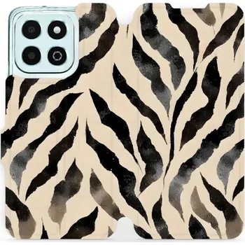 Pouzdro na mobilní telefon Flipové pouzdro Mobiwear - Honor X6b - VA53S Zebří (Knížkové flip pouzdro, obal, kryt na mobil Honor X6b - VA53S Zebří, materiál Umělá kůže + TPU - ochrana 360°, stojánek, silikonová vanička, magnetické zavírání)