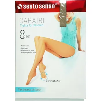 Dámské punčochy Dámské punčochové kalhoty CARAIBI 8DEN Sesto Senso, zlatý 1/2