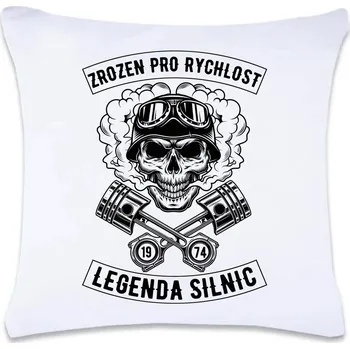 Dekorativní polštářek DOBRÝ TRIKO Polštář s potiskem 40 x 40 cm Zrozen pro rychlost Oboustranný tisk: NE