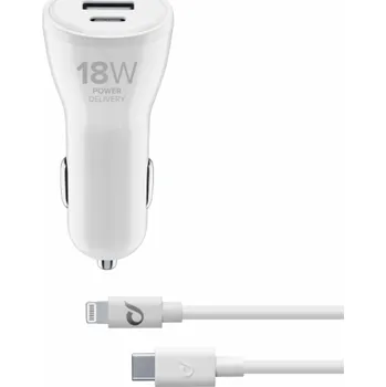 Cellular Line USB-C AUTONABÍJEČKA DUAL KIT C2L 30W BÍLÁ nabíječka