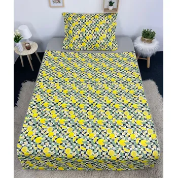 Povlečení Bavlněné povlečení, jednolůžko - Lemon