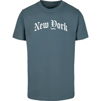 Pánské tričko New York Wording Tee - dustyblue 3XL
