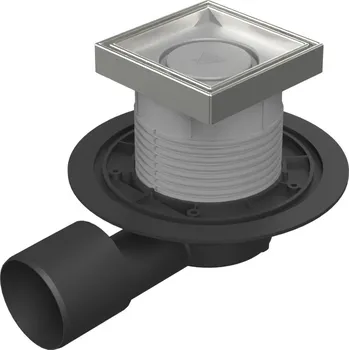 Podlahová vpusť boční D50/75, nerez rámeček, mřížka CERAMICS 125