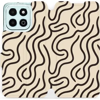 Pouzdro na mobilní telefon Flipové pouzdro Mobiwear - Honor X6b - VA60S Linky (Knížkové flip pouzdro, obal, kryt na mobil Honor X6b - VA60S Linky, materiál Umělá kůže + TPU - ochrana 360°, stojánek, silikonová vanička, magnetické zavírání)