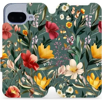 Pouzdro na mobilní telefon Flipové pouzdro Mobiwear - Google Pixel 9A - VP71S Na zelené louce (Knížkové flip pouzdro, obal, kryt na mobil Google Pixel 9A - VP71S Na zelené louce, materiál Umělá kůže + TPU - ochrana 360°, stojánek, silikonová vanička, magnetické zavírání)