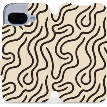 Pouzdro na mobilní telefon Flipové pouzdro Mobiwear - Google Pixel 9A - VA60S Linky (Knížkové flip pouzdro, obal, kryt na mobil Google Pixel 9A - VA60S Linky, materiál Umělá kůže + TPU - ochrana 360°, stojánek, silikonová vanička, magnetické zavírání)