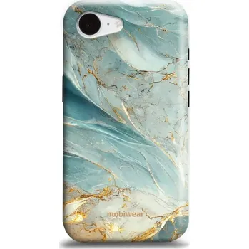 Pouzdro na mobilní telefon Odolný obal Mobiwear Elite Pro - Apple iPhone 16e - EP34E Zelenkavý a zlatavý mramor (Odolné pouzdro, obal kryt Mobiwear Elite Pro - maximální ochrana mobilu Apple iPhone 16e, zesílené hrany, přesné výřezy, pohodlné držení, odolná grafika, kvalitní)