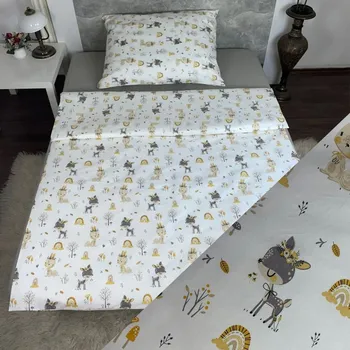 Povlečení Dětské bavlněné povlečení, jednolůžko - Zvířátka