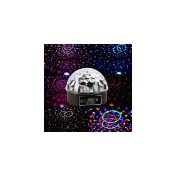 Světelný efekt Šestibarevný RGBWVA paprskový efekt LED Ball DMX s dálkovým ovladačem