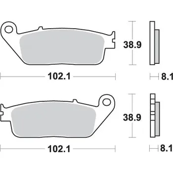 Brzdová destička SBS brzdové destičky KH142 / KH226 TRACK AND sport sintrované barva zlatá (SBS brzdové destičky KH142 / KH226 TRACK AND sport sintrované barva zlatá)