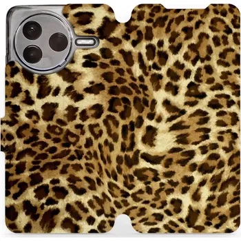 Pouzdro na mobilní telefon Flipové pouzdro Mobiwear - Xiaomi POCO F7 Pro 5G - VA33P Leopardí vzor (Knížkové flip pouzdro, obal, kryt na mobil Xiaomi POCO F7 Pro 5G - VA33P Leopardí vzor, materiál Umělá kůže + TPU - ochrana 360°, stojánek, silikonová vanička, magnetické zavírání)