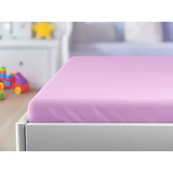 Prostěradlo Jersey prostěradlo do dětské postýlky EXCLUSIVE fialové 60 x 120 cm