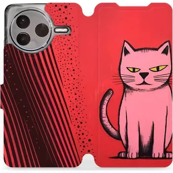 Pouzdro na mobilní telefon Flipové pouzdro Mobiwear - Xiaomi POCO F7 Pro 5G - VP54S Kocourek (Knížkové flip pouzdro, obal, kryt na mobil Xiaomi POCO F7 Pro 5G - VP54S Kocourek, materiál Umělá kůže + TPU - ochrana 360°, stojánek, silikonová vanička, magnetické zavírání)