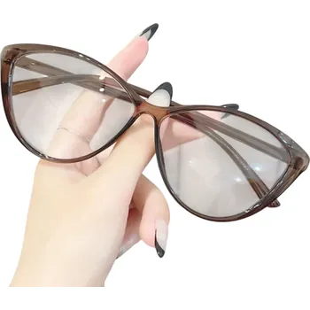 Retro plastové brýle proti modrému světlu Stylové unisex obroučky Ochrana očí při práci u počítače Čtení Mobilní zařízení hnědá