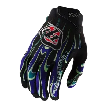 Cyklistické rukavice Troy Lee Designs Dětské rukavice, Air Glove, Torched, black/purple - M