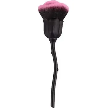 Kosmetický štětec Růžový květinový štětec na líčení a nehty | štětec, kosmetický nástroj - černý