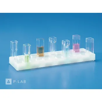 paleta Stojánek na kyvety (Počet otvorů : 6 × 7, Rozměry (mm): 128 × 105 × 43, Materiál: PP, Balení (ks): 1)