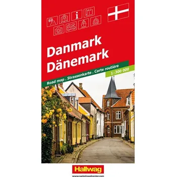 Hallwag Strassenkarte Dänemark 1:300.000