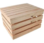 Dřevěná bedýnka 50 x 40 x 30 cm - s víkem