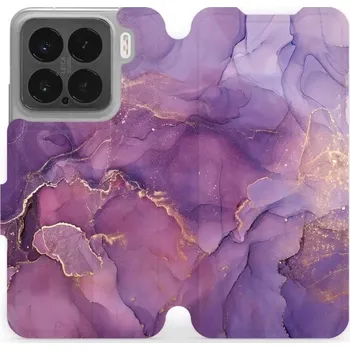 Pouzdro na mobilní telefon Flipové pouzdro Mobiwear - Xiaomi 15 - VP20S Fialový mramor (Knížkové flip pouzdro, obal, kryt na mobil Xiaomi 15 - VP20S Fialový mramor, materiál Umělá kůže + TPU - ochrana 360°, stojánek, silikonová vanička, magnetické zavírání)