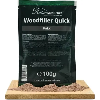 Olej na dřevo Rubio Monocoat Woodfiller Quick - Rychlý Tmel Na Dřevo, 100g, Tmavá - Dark