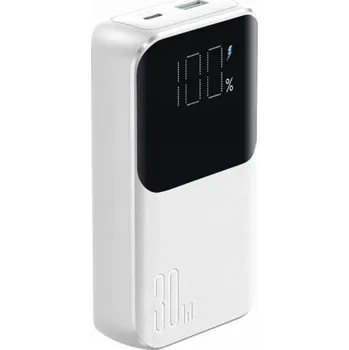 Powerbanka Joyroom Powerbanka JR-PBC06 10000mAh 30W + vestavěné kabely USB-C, Lightning bílá