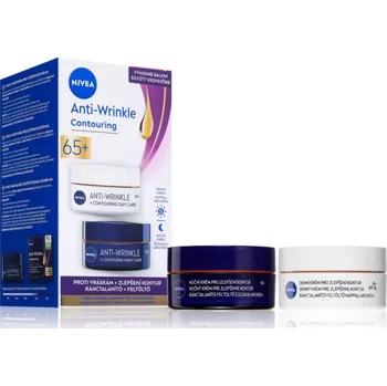 Kosmetická sada Nivea Anti-Wrinkle NIVEA Anti-Wrinkle Contouring denní krém zpevňující kontury obličeje SPF 30 50 ml + NIVEA Anti-Wrinkle Contouring liftingový noční krém pro definici kontur obličeje pro vyhlazení kontur 50 ml kosmetická sada