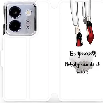 Pouzdro na mobilní telefon Flipové pouzdro Mobiwear - Xiaomi POCO M7 Pro 5G - M046P Be yourself (Knížkové flip pouzdro, obal, kryt na mobil Xiaomi POCO M7 Pro 5G - M046P Be yourself, materiál Umělá kůže + TPU - ochrana 360°, stojánek, silikonová vanička, magnetické zavírání)