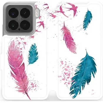 Pouzdro na mobilní telefon Flipové pouzdro Mobiwear - Xiaomi 15 - MR08S Pírka (Knížkové flip pouzdro, obal, kryt na mobil Xiaomi 15 - MR08S Pírka, materiál Umělá kůže + TPU - ochrana 360°, stojánek, silikonová vanička, magnetické zavírání)