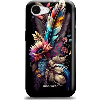 Telefonní příslušenství Odolný obal Mobiwear Elite Pro - Apple iPhone 16e - E011E Kytice s pírkem (Odolné pouzdro, obal kryt Mobiwear Elite Pro - maximální ochrana mobilu Apple iPhone 16e, zesílené hrany, přesné výřezy, pohodlné držení, odolná grafika, kvalitní materiály)