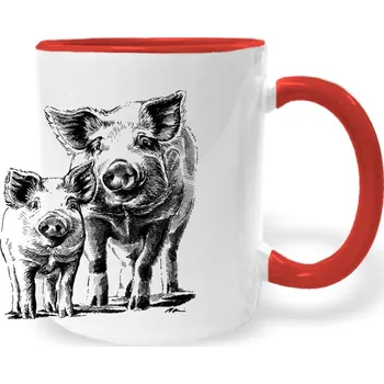 Hrnek - Chov prasat - selat Barva: Červená