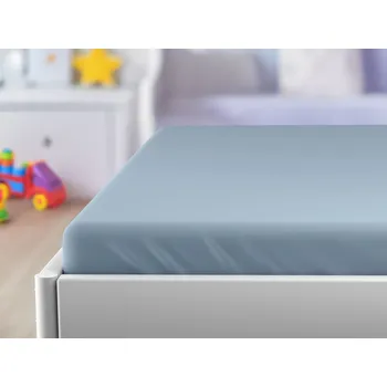 Prostěradlo Textilomanie Nepropustné prostěradlo do dětské postýlky JERSEY světlé modré 70 x 140 cm