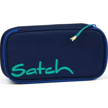 Školní batoh Studentský penál Ergobag Satch - Crossed Blue