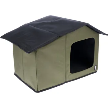 Pelíšek pro kočku TIAKI Camo 58 x 42 x 37 cm olivově zelený