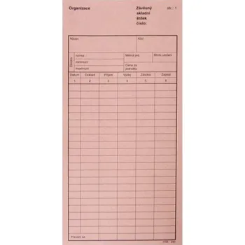 Tiskopis Skladový štítek - malý MSK 292