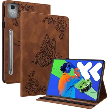 Pouzdro na tablet Butterfly zavírací pouzdro na tablet Lenovo Idea Tab Pro 12.7 - hnědé