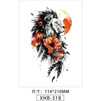 Odstranitelné tetování Dočasné voděodolné tetování - Lev a květiny- XHB -318