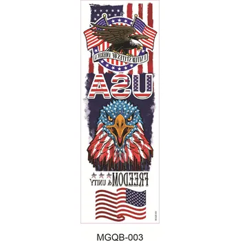 Odstranitelné tetování Dočasné voděodolné tetování na celou ruku - USA orel - WD - MGQB-003