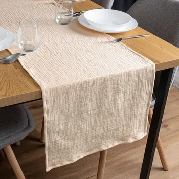 ubrus Mušelínový běhoun na stůl MSN-015 Krémový 35x120 cm
