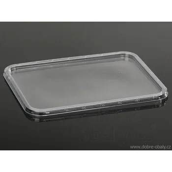 Víčko na vaničku hranatou 1000+1200 ml čiré PVC - Víčko na vanič