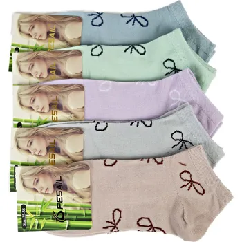 Dámské ponožky PESAIL Dámské bambusové kotníkové ponožky vzor 58 Velikost: 35 - 38