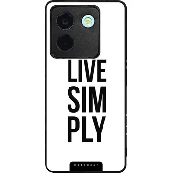 Pouzdro na mobilní telefon Lesklý kryt Mobiwear Glossy - Xiaomi POCO M7 Pro 5G - G070G Live simply (Prémiové lesklé pouzdro, obal, kryt Mobiwear Glossy na mobil Xiaomi POCO M7 Pro 5G - G070G Live simply, materiál Plast + TPU silikon - krytí po všech stranách, neošoupatelný potisk,)