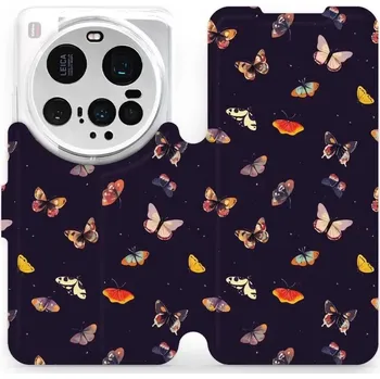 Pouzdro na mobilní telefon Flipové pouzdro Mobiwear - Xiaomi 15 Ultra - VP78S Barevní motýlci (Knížkové flip pouzdro, obal, kryt na mobil Xiaomi 15 Ultra - VP78S Barevní motýlci, materiál Umělá kůže + TPU - ochrana 360°, stojánek, silikonová vanička, magnetické zavírání)