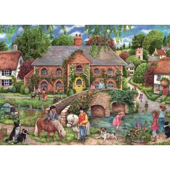 Puzzle RAVENSBURGER Život na vesnici 1000 dílků