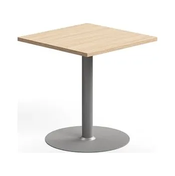 Jídelní stůl Stůl VERTICUS, 700x700x720 mm, dub/stříbrná