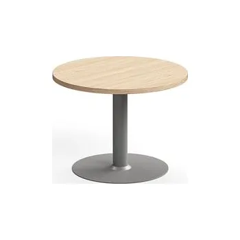 Konferenční stolek Konferenční stolek VERTICUS, Ø700x500 mm, dub/stříbrná