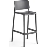 Barová židle RIO, výška sedáku 750 mm, tmavě šedá